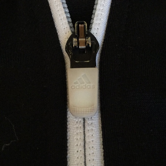 Adidas youth black 3 stripes tracks jacket - Picture 3 of 4